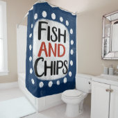 Vis en chips douchegordijn (In situ)