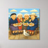 Vis En Chips Ingepakt Canvas Kunstprint Afdruk (Voorkant)
