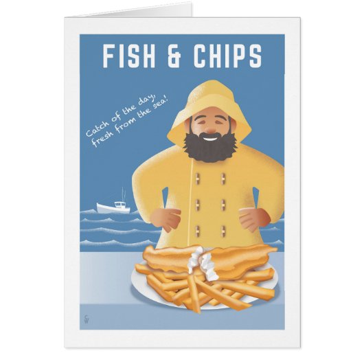 Vis en Chips kaart (Voorkant)