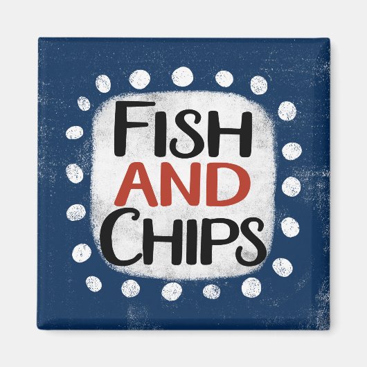 Vis en chips koelkastmagneet magneet (Voorkant)