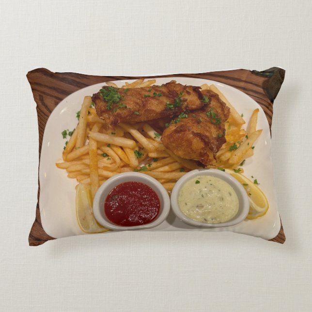 Vis en chips kussen (Voorkant)