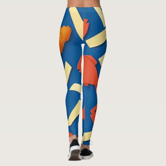 Vis en chips leggings (Achterkant)