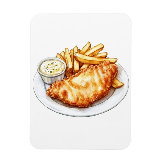 Vis en chips magneet (Verticaal)