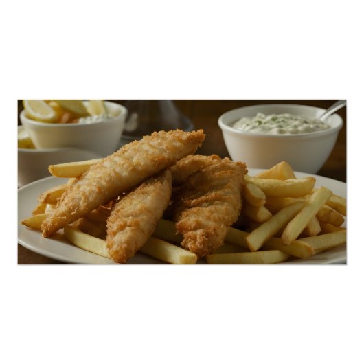 Vis en chips perfect poster (Voorkant)