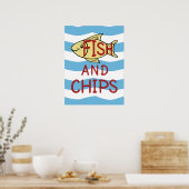 Vis en chips poster (Keuken)