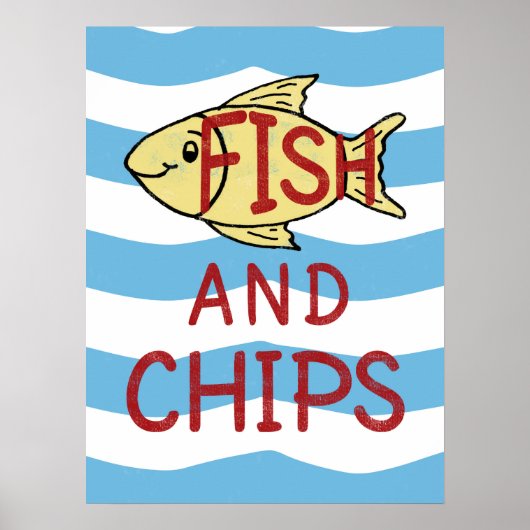 Vis en chips poster (Voorkant)