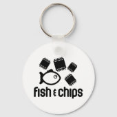 Vis en chips sleutelhanger (Voorkant)