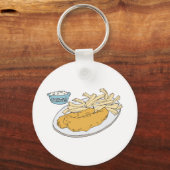 vis en chips sleutelhanger (Voorkant)