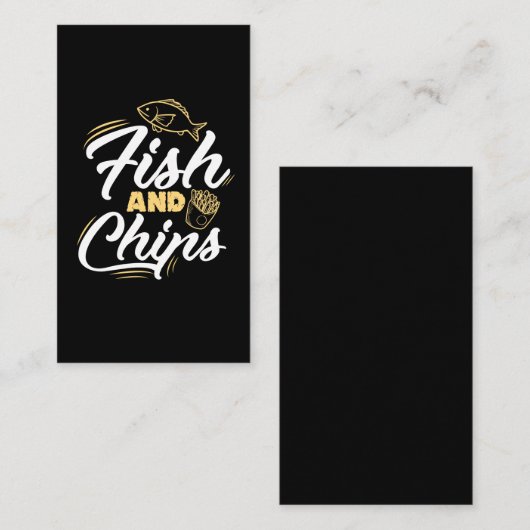 Vis en chips Streetfood Voedervoeding Visitekaartje (Voorkant / Achterkant)