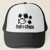 Vis en chips trucker pet (Voorkant)