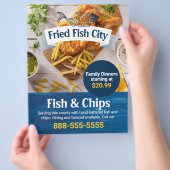 Vis en chips | Vis en zeevruchten restaurant | Sja Flyer (Hand)