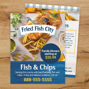 Vis en chips Vis en zeevruchten restaurant Sja Flyer