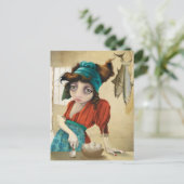 Vis en ei briefkaart (Staand voorkant)