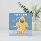 Vis en Friet ansichtkaart (Staand voorkant)