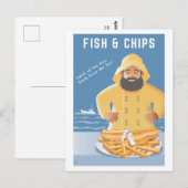 Vis en Friet ansichtkaart Briefkaart (Voorkant / Achterkant)