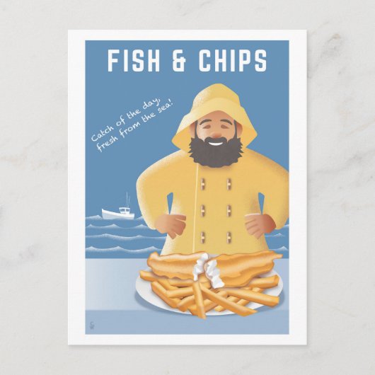 Vis en Friet ansichtkaart Briefkaart (Voorkant)