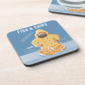 Vis en Friet Bier Onderzetter (Linkerzijde)