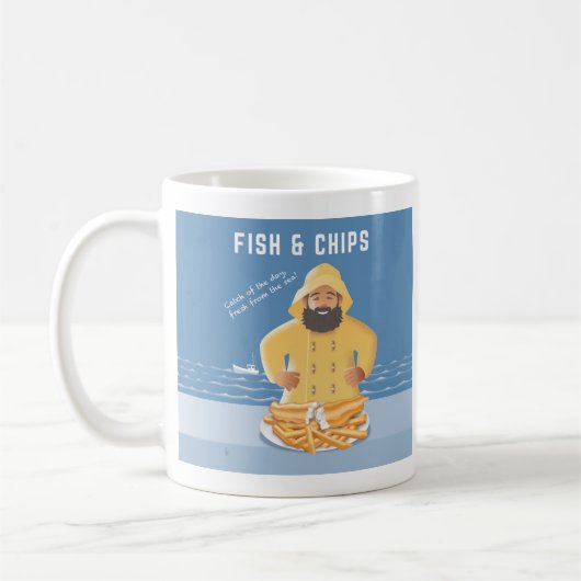 Vis en Friet Koffiemok (Links)