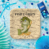 Vis En Friet Papieren Bordje (Feest)