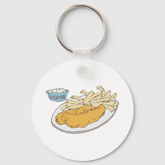 vis en friet sleutelhanger (Voorkant)