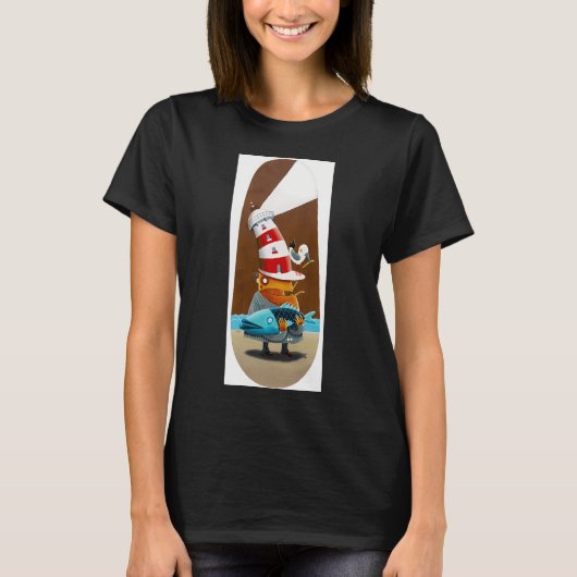 Vis en friet t-shirt (Voorkant)