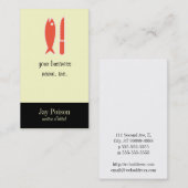 Vis en geslacht visitekaartje (Voorkant / Achterkant)