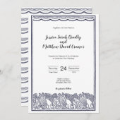  Vis en Golven Beach Wedding Kaart (Voorkant / Achterkant)