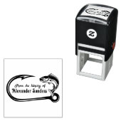 Vis en Haak #2 Bibliotheek Boek Naam Zelfinktende Stempel (In situ)