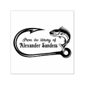 Vis en Haak #2 Bibliotheek Boek Naam Zelfinktende Stempel (Design)