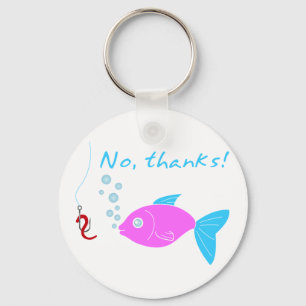 Vis en haak sleutelhanger