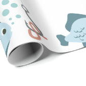 vis en hak cadeaupapier (Rol Hoek)