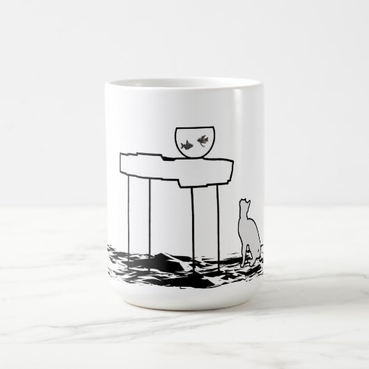 Vis en kat koffiemok (Center)