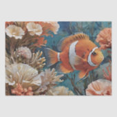 Vis en Koraal Acryl Schilderen Tissuepapier (Voorkant)