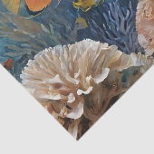 Vis en Koraal Acryl Schilderen Tissuepapier (Detail)