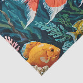 Vis en Koraal Acryl Schilderen Tissuepapier (Detail)