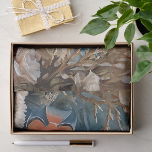 Vis en Koraal Acryl Schilderen Tissuepapier (Geschenk)