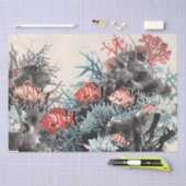 Vis en Koraal Chinees Inkt Schilderen Tissuepapier (Craft)