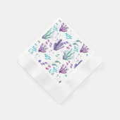 Vis en koraal Waterverf ontwerp Servet (Hoek)