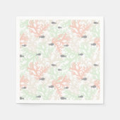 Vis- en koraalpasteipapier servet (Voorkant)