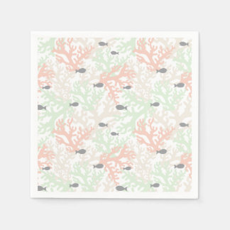 Vis- en koraalpasteipapier servet