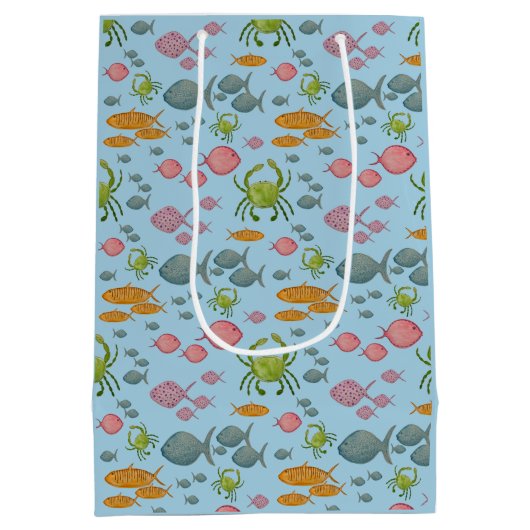 Vis en krabben medium cadeauzakje (Achterkant)