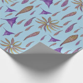 Vis en roggen cadeaupapier (Hoek)