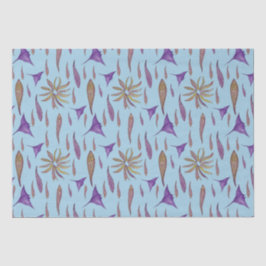 Vis en roggen tissuepapier