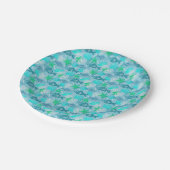 Vis en schelpen papieren bordje (Gekanteld)