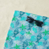 Vis en schelpen strandlaken (In situ)