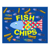 Vis en Spaanders, Kust, Chippy, Strandhuis Foto Afdruk (Voorkant)