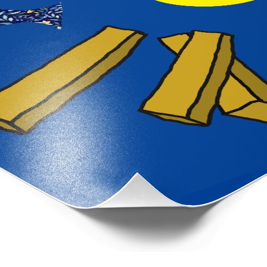 Vis en Spaanders, Kust, Chippy, Strandhuis Foto Afdruk (Hoek)