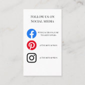 Vis en spaanders visitekaartje (Achterkant)