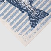 Vis en Strepen Decoupage Kunst Tissuepapier (Detail)