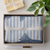 Vis en Strepen Decoupage Kunst Tissuepapier (Geschenk)